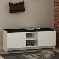 GENERICO - Zapatera con Asiento Tapizado Acolchonado Martin