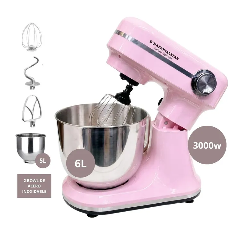 Batidora Profesional D'Nationalstar Planetaria 6LT Rosado 3000 Watts