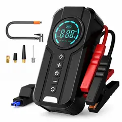 OEM - Arrancador de Batería Compresor Inflador de Llanta 150PSI Pantalla LED Power Bank USB Linterna
