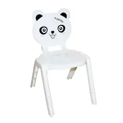 GRETAIL - Silla Sillita Banco Infantil Para Niños Niñas Blanca Panda