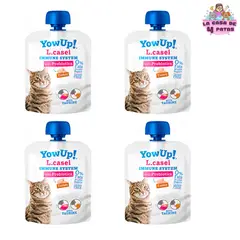 GENERICO - Yogurt Yow Up! LCasei para gatos con Probioticos+taurina sabor Pavo - pack 4