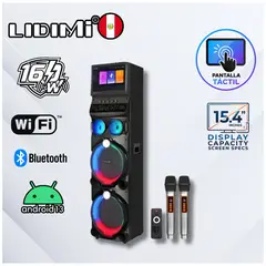 LIDIMI - Torre de Sonido Multimedia 160W con Pantalla Táctil HD LD-S992P Android Wi-Fi y Bluetooth
