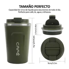 OEM - Vaso Térmico de Acero Inoxidable 500 ml con Tapa Antiderrame