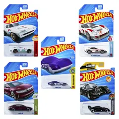 HOT WHEELS - Elite Garage Pack x5 - Corvette - Coupe Clip - Segundo Coupe - Lucid - La Liebre