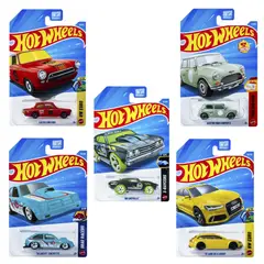 HOT WHEELS - Vintage & Performance Pack 5 - Lotus -Mini Cooper - 76 Chevy - 68 Chevelle - 17 Audi