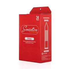 GENERICO - Preservativos Fresa Con Puntos Caja 24 X 3 Und