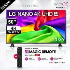 LG - Televisor 50" Pulg Nano 4K UHD AI Smart TV 50NU800BPSC 2026