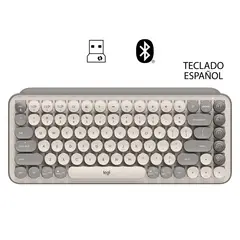 LOGITECH - TECLADO INALAMBRICO POP KEYS GRIS BLUETOOTH
