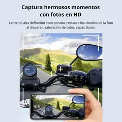 SEISA - Audífonos Bluetooth para Casco con Cámara HD 1080P IPX6 32GB WiFi Moto