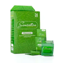 GENERICO - Preservativos Sensation Manzana Liso Caja 24 X 3 Und