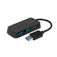 TARGUS - HUB USB 4 PUERTOS USB 3.0 HUB PORTATIL NEGRO ALTA VELOCIDAD PN ACH124US