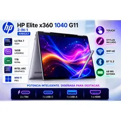 HP - Laptop Elite x360 1040 G11 2-in-1 Intel Core Ultra 7 155H 16GB 1TB SSD Touch + Stylus