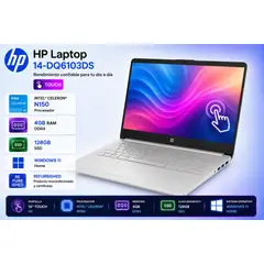HP - Laptop 14-DQ6103DS 14″ Touch Intel Celeron N150 4GB 128GB SSD Refurbished