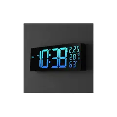 GENERICO - Reloj Digital De Pared Multicolor Con Cronómetro De 42x16