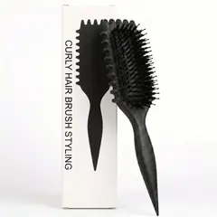 GENERICO - PEINE PARA RIZOS HAIR BRUSH - NEGRO