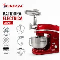 FINEZZA - BAATIDORA ORBITAL 2000W 5.5 L CON MOLEDOR DE CARNE