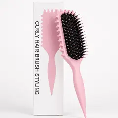 GENERICO - PEINE PARA RIZOS HAIR BRUSH - ROSADO
