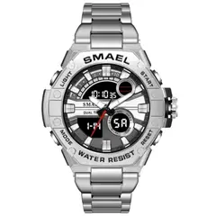 SMAEL - Reloj 8090 Correa Acero Digital Analogo