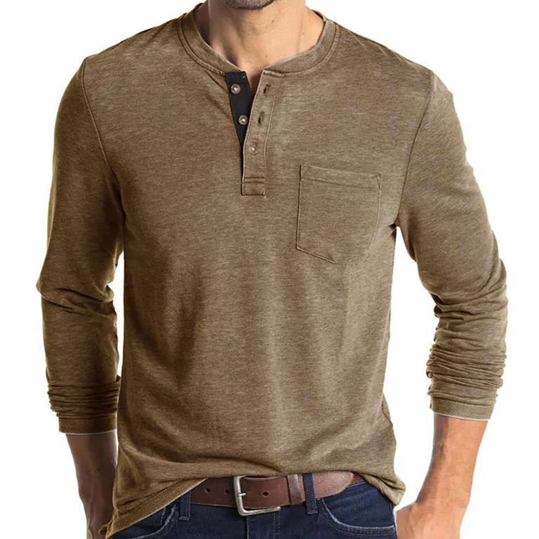 Polera Manga Larga Algodón Hombre