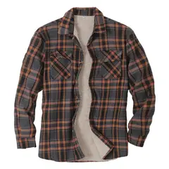 TIOZONEY - Camisa térmica para hombres - Marrón