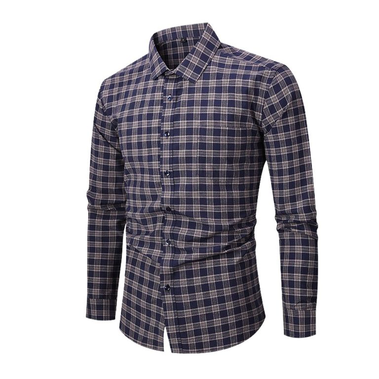 Camisa de cuadros elástica
