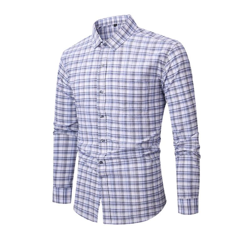 Camisa de cuadros elástica