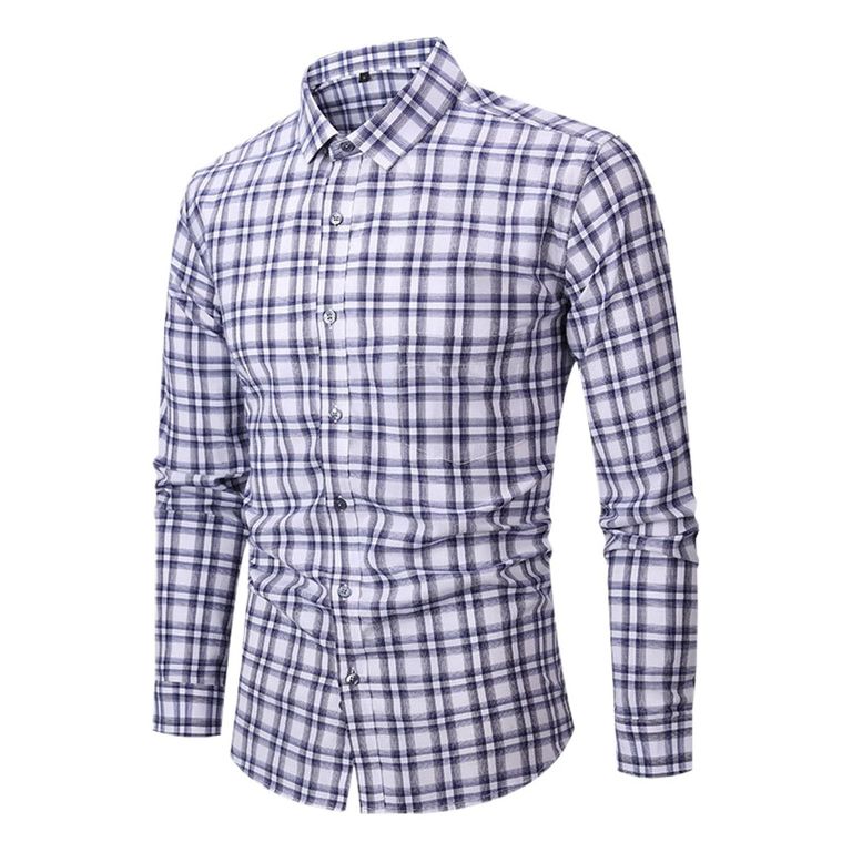 Camisa de cuadros elástica