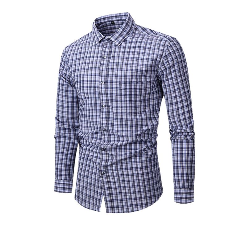 Camisa de cuadros elástica