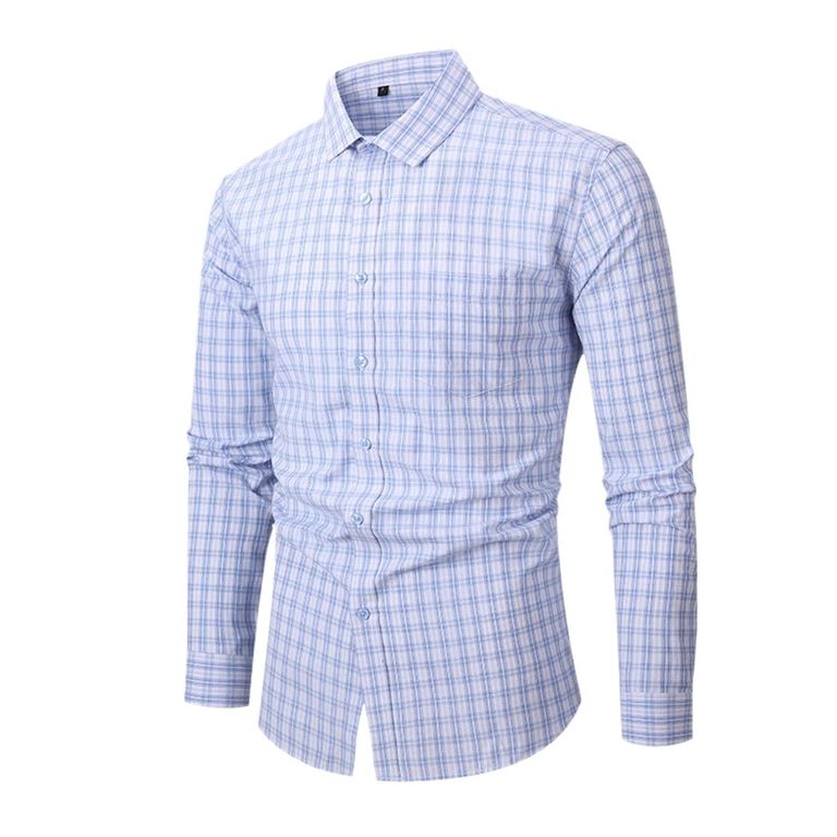 Camisa de cuadros elástica