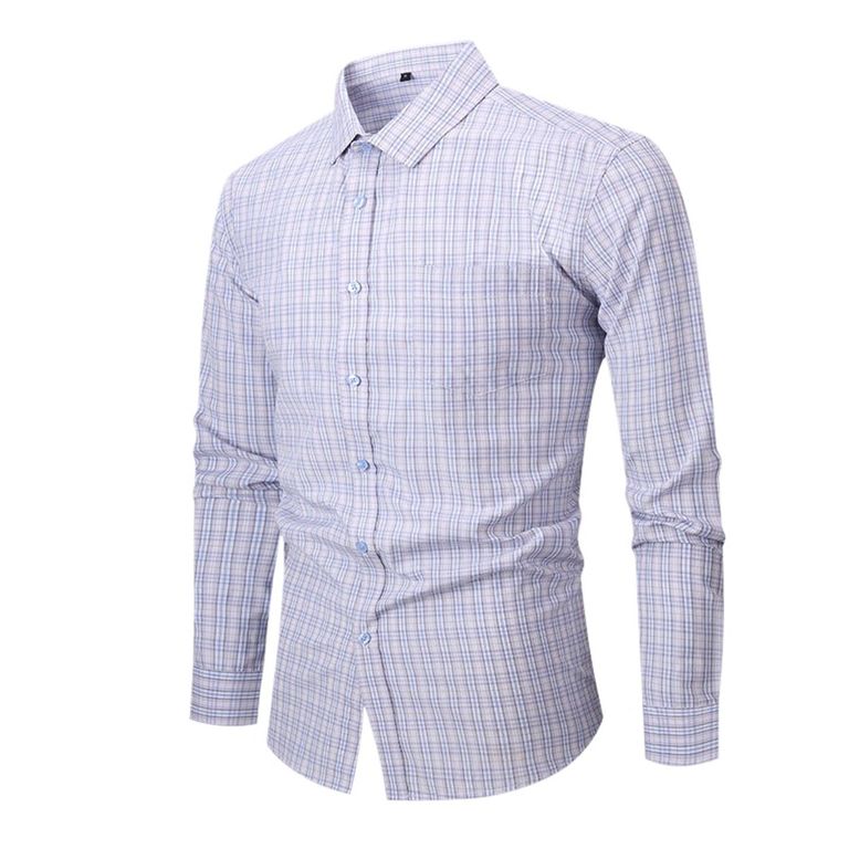 Camisa de cuadros elástica