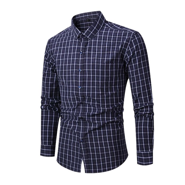 Camisa de cuadros elástica