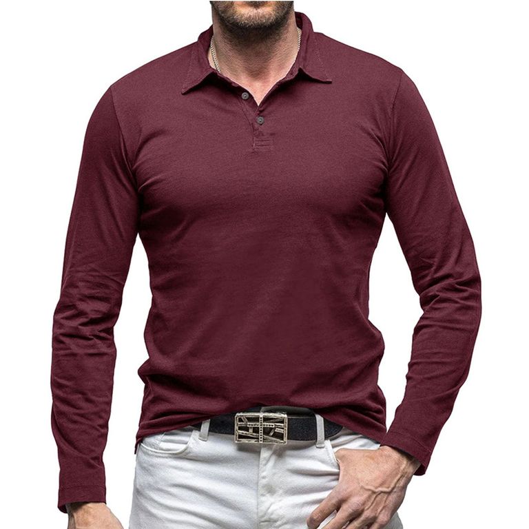 Algodón de manga larga para hombre
