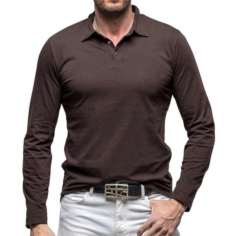 Algodón de manga larga para hombre