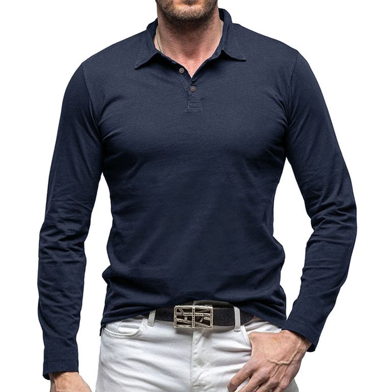 Algodón de manga larga para hombre