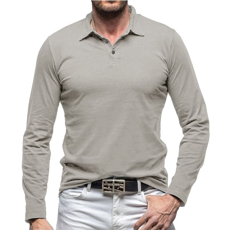 Algodón de manga larga para hombre