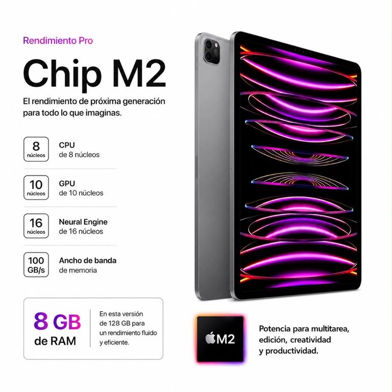 IPAD PRO 12.9 CHIP M2 6TA GEN 128GB WIFI - SPACE GRAY