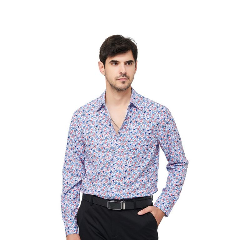 Camisa floral de manga larga