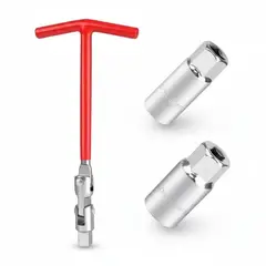 GENERICO - Llave Herramienta Extractor Saca Bujias Con Dados 16mm 21mm