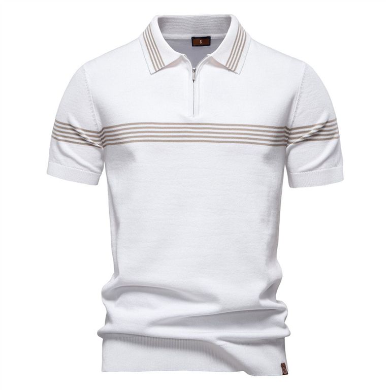 Polo con cuello para hombre-Blanco