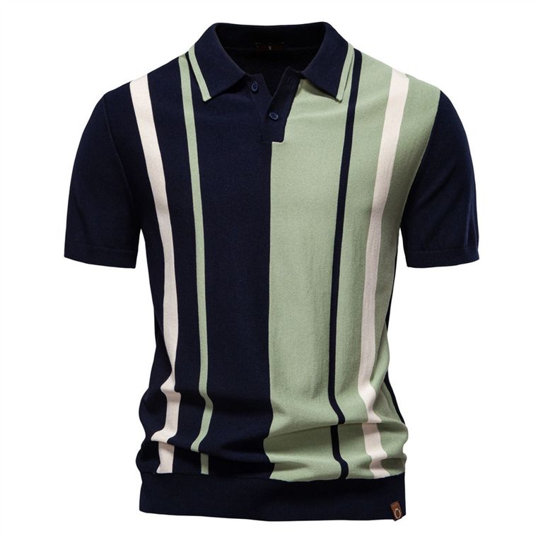 Polo con cuello para hombre-Negro