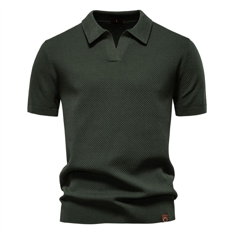 Polo de manga corta para hombre-Verde