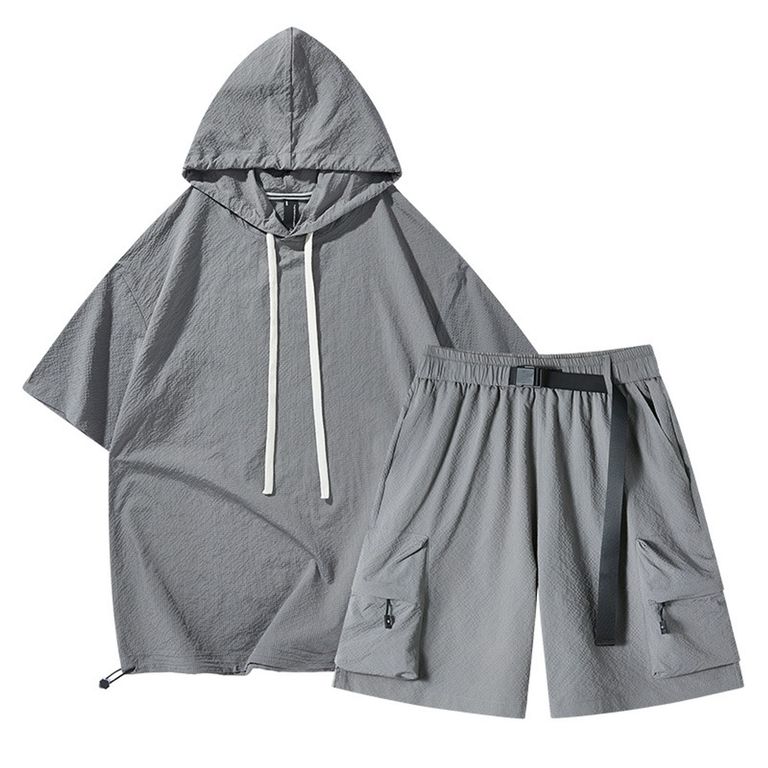 Pantalones cortos de manga corta para hombres - Gris