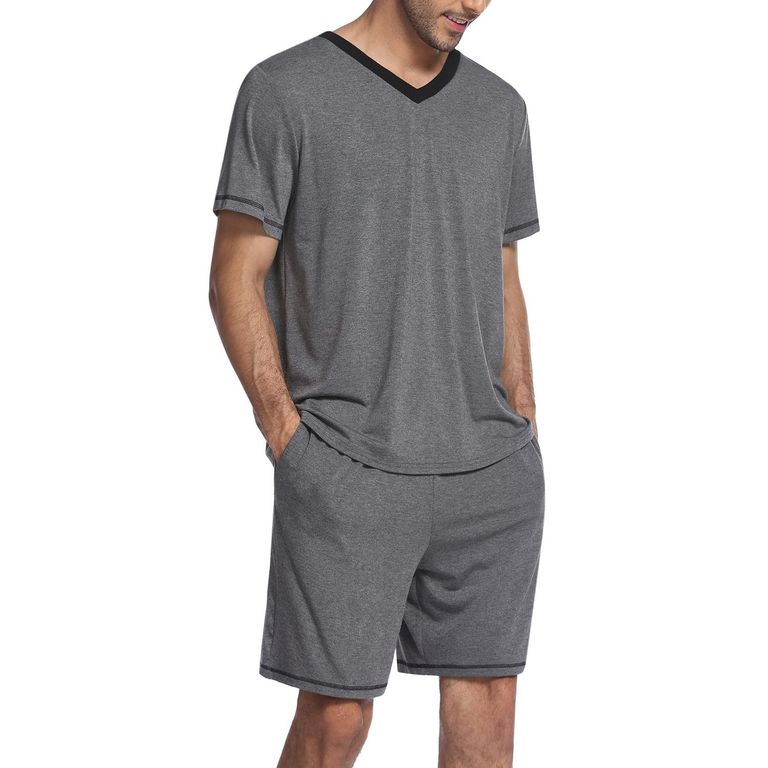 Pantalones cortos de manga corta para hombres - Gris