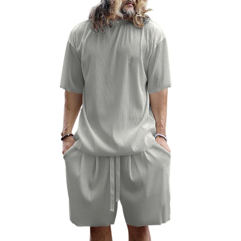 Pantalones cortos de manga corta para hombres - Gris