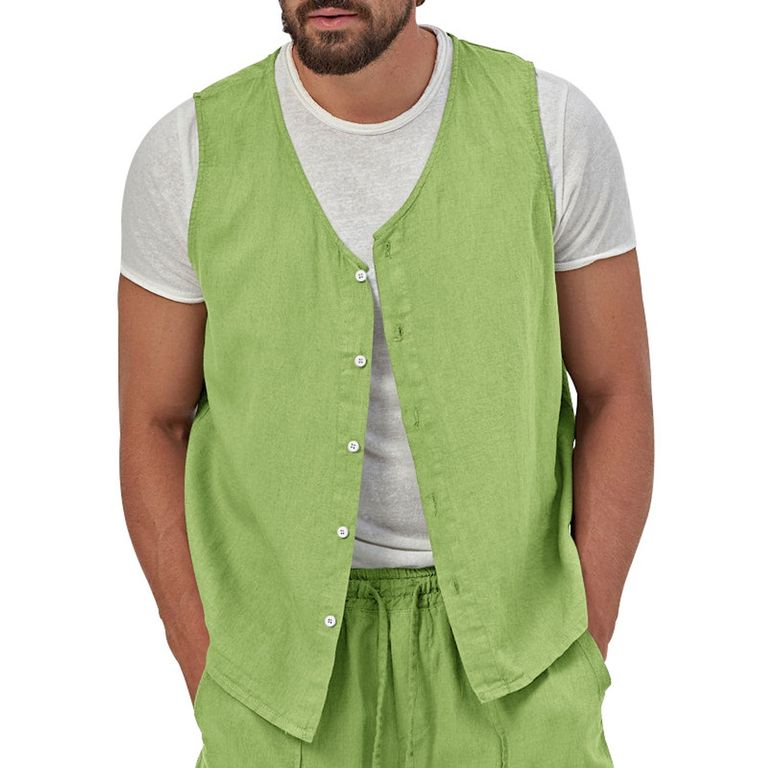 Pantalones cortos de manga corta para hombres - Verde