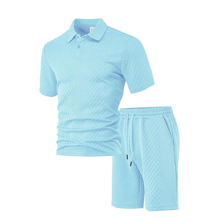 Pantalones cortos de manga corta para hombres - Azul