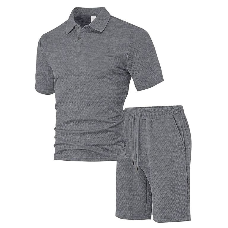 Pantalones cortos de manga corta para hombres - Gris
