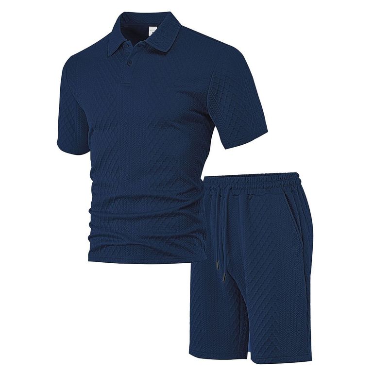 Pantalones cortos de manga corta para hombres - Azul