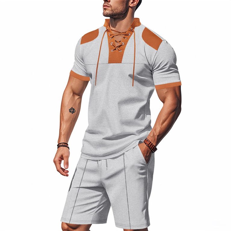 Pantalones cortos de manga corta para hombres - Gris