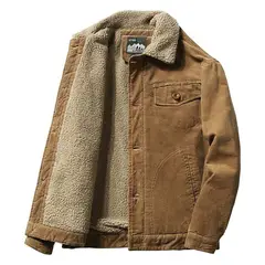 TIOZONEY - Chaqueta casual de algodón con cuello alto para hombre